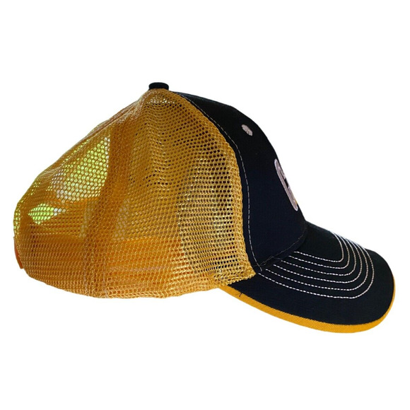 Caterpillar CAT Equipment Trucker Black and Yellow Mesh Adjustable Cap Hat - Picture 3 of 6